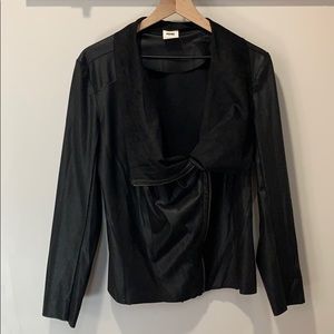 Faux suede-like lightweight Moto Jacket
